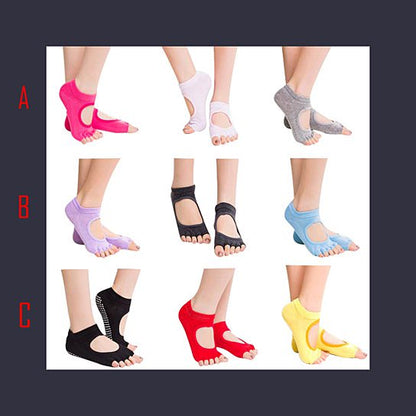 Peep Toe Yoga Socks – 3 Pair Pack