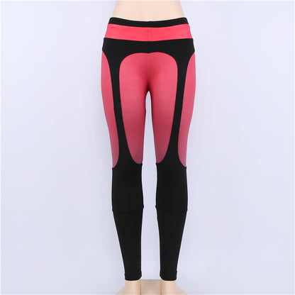Printed Color Block Yoga Leggings